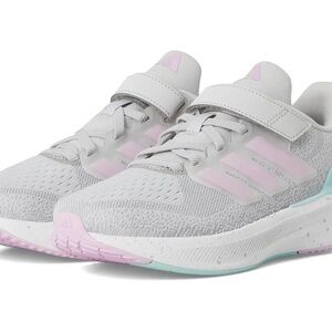 Adidas Ultrarun 5 Elastic Lace Kids Youth Size 3 White Pink Running Shoes NIB